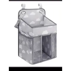 GENERICO - Organizador de Pañales para Cuna con Diseño Nubes Gris
