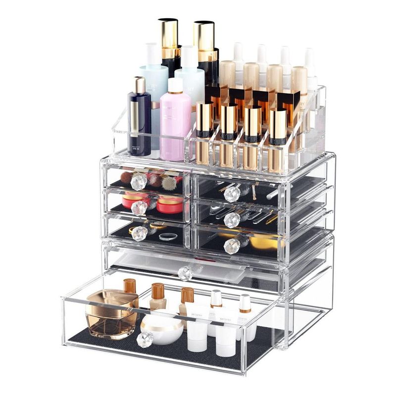 GENERICO - Organizador de Maquillaje de Madera con Cajones Apilables