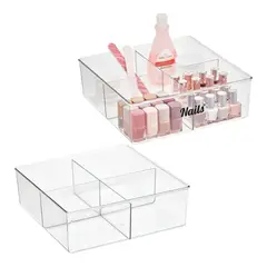 GENERICO - Organizador de Cosméticos de Cristal con 32 Etiquetas