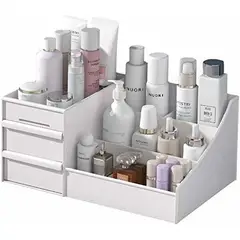 GENERICO - Organizador Blanco para Maquillaje y Cosméticos Multiusos