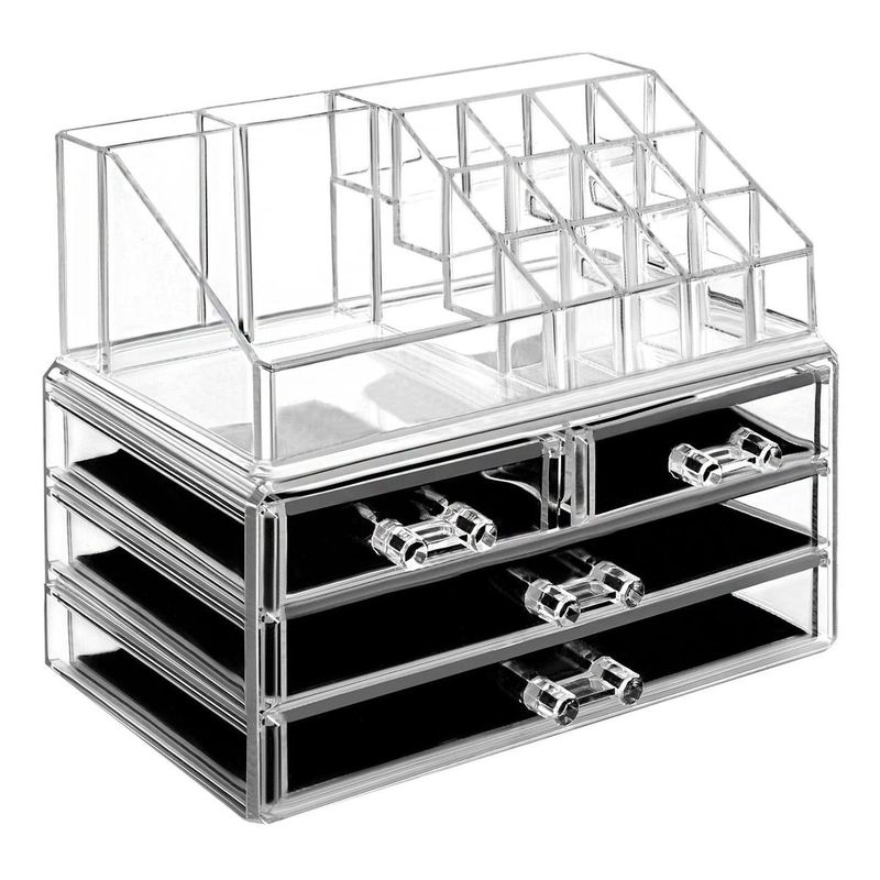 GENERICO - Organizador Acrílico de Maquillaje con Cajones y Vitrina