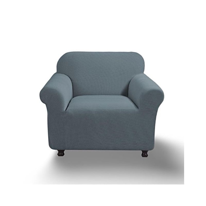 GENERICO - FUNDA PARA SOFA CUADRILLE DE 1 CUERPO GRIS