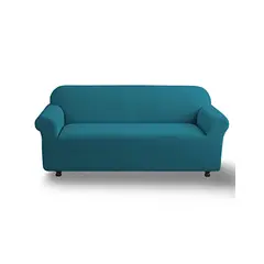 GENERICO - FUNDA PARA SOFA CUADRILLE DE 3 CUERPO AZUL PETROLEO