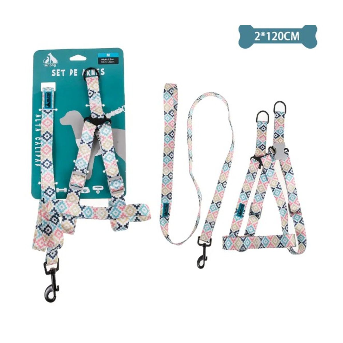 GENERICO - Set De Arnés Y Correa 20Cm120Cm