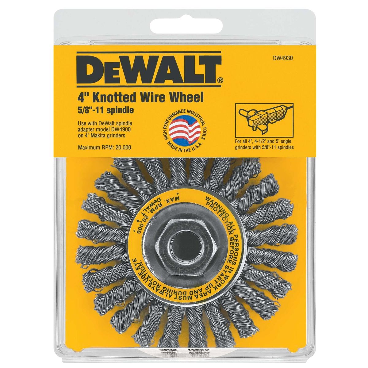 DEWALT - Cepillo de rueda trenzada 4” DEWALT DW4930CM
