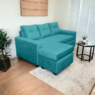 MUEBLES MPR - Seccional Azalea Intercambiable Felpa 3-1