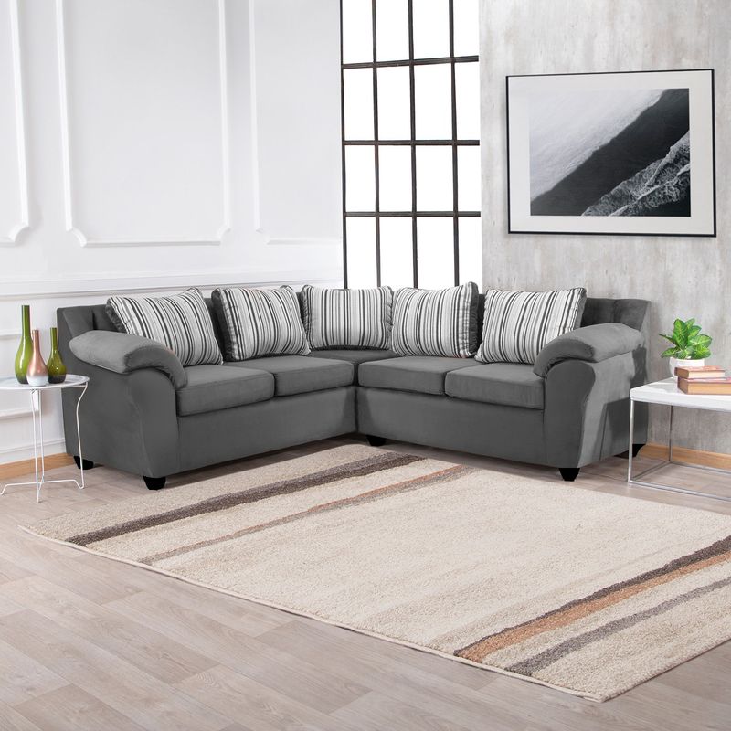 MUEBLES MPR - Seccional Cattaleya Felpa Gris