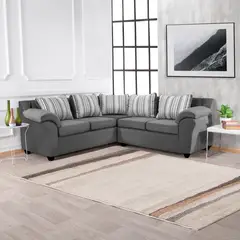 MUEBLES MPR - Seccional Cattaleya Felpa Gris