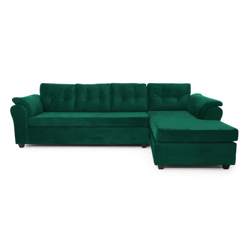 MUEBLES MPR - Seccional Journey Felpa Verde Esmeralda - Derecho