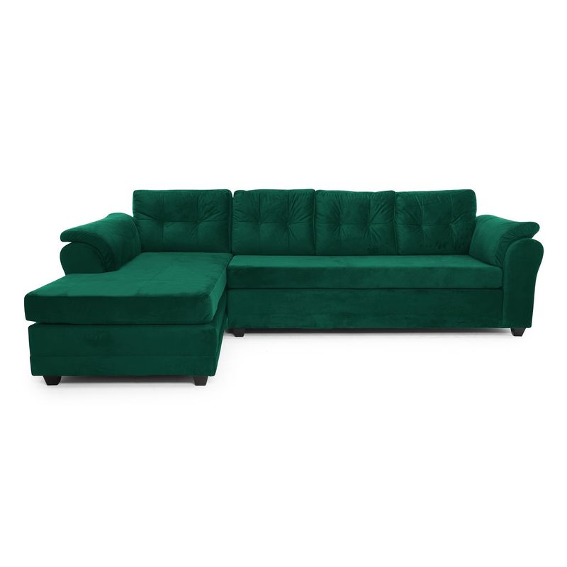 MUEBLES MPR - Seccional Journey Felpa Verde Esmeralda - Izquierdo