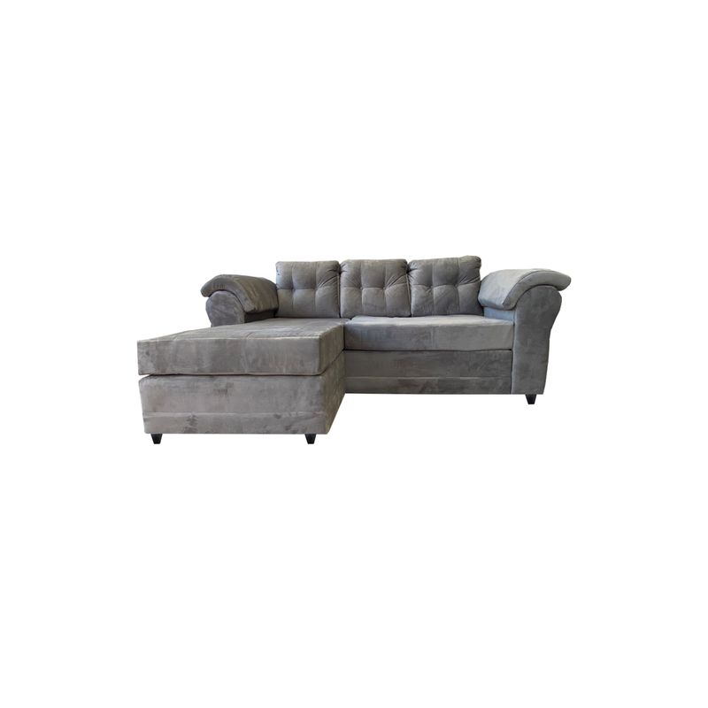 MUEBLES MPR - Seccional Queen Intercambiable Felpa Gris