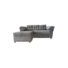 MUEBLES MPR - Seccional Queen Intercambiable Felpa Gris