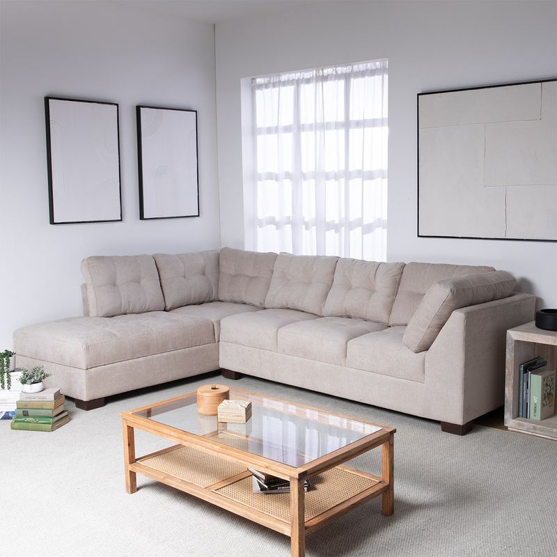 MUEBLES MPR - Seccional Edimburgo Izquierdo Tela Beige
