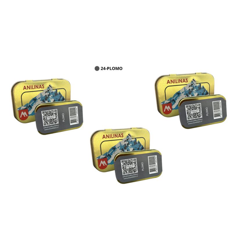 ANILINAS MONTBLANC - Pack X3 Anilinas Montblanc Cajita Dorada Plomo
