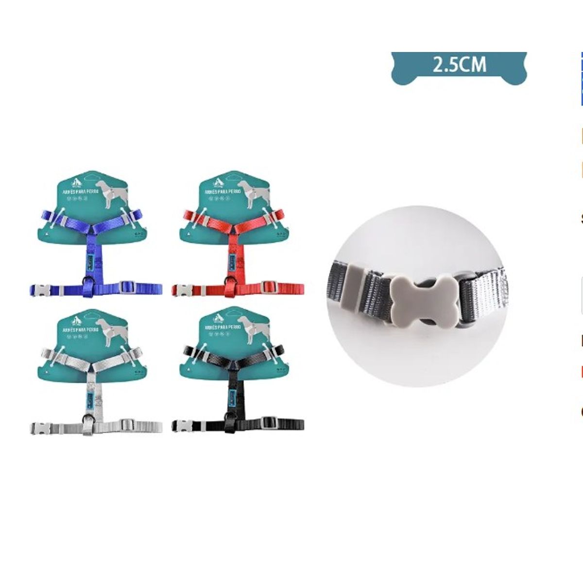 GENERICO - Arnés H Harness Para Mascotas 25Cm7090Cm Color Aleatorio