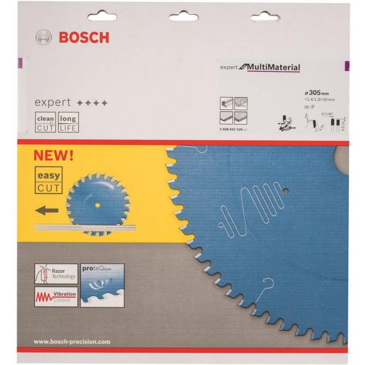 BOSCH - DISCO MULTIMATERIALES 12 18 96 DIENTES ATB BOSCH