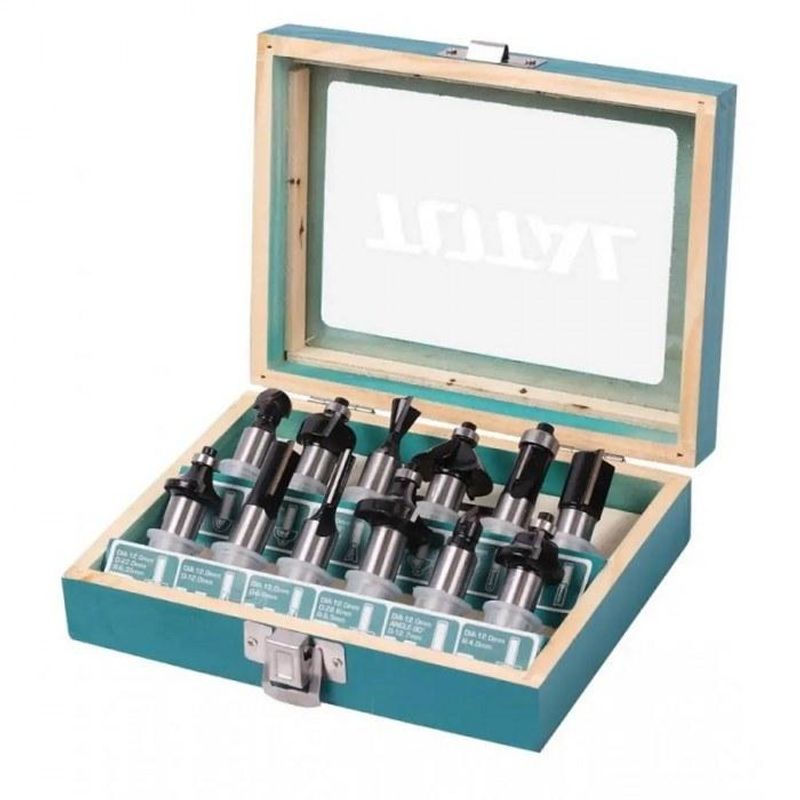 TOTAL TOOLS - SET FRESAS 8MM TOTAL 12 PZAS TACSR1121