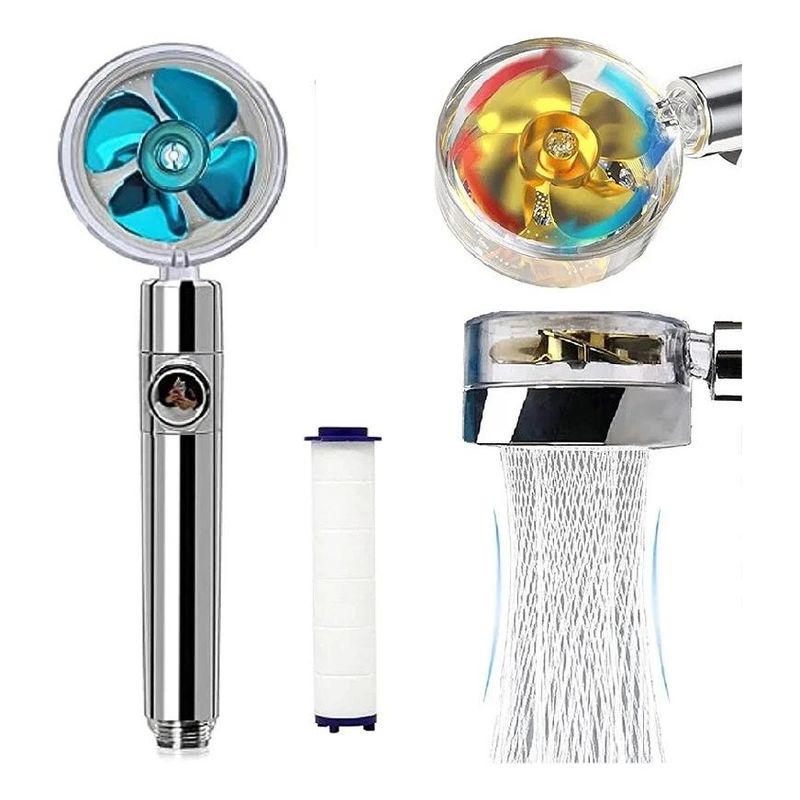 GENERICO - Ducha Turbo con Manguera Flex y Soporte para Baño Elegante