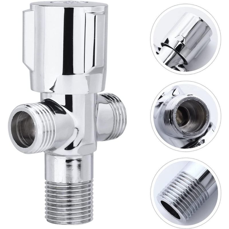 GENERICO - Llave Angular Doble de Acero Inoxidable SUS 304, 10 cm