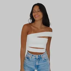 COYOTE ROSA - Top Crystal Blanco