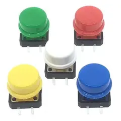 GENERICO - Pack de 25 Pulsadores de 12mm para Proyectos Electrónicos