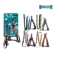 GENERICO - Set De Arnés Y Correa Camuflaje 15Cm120Cm Color Aleatorio