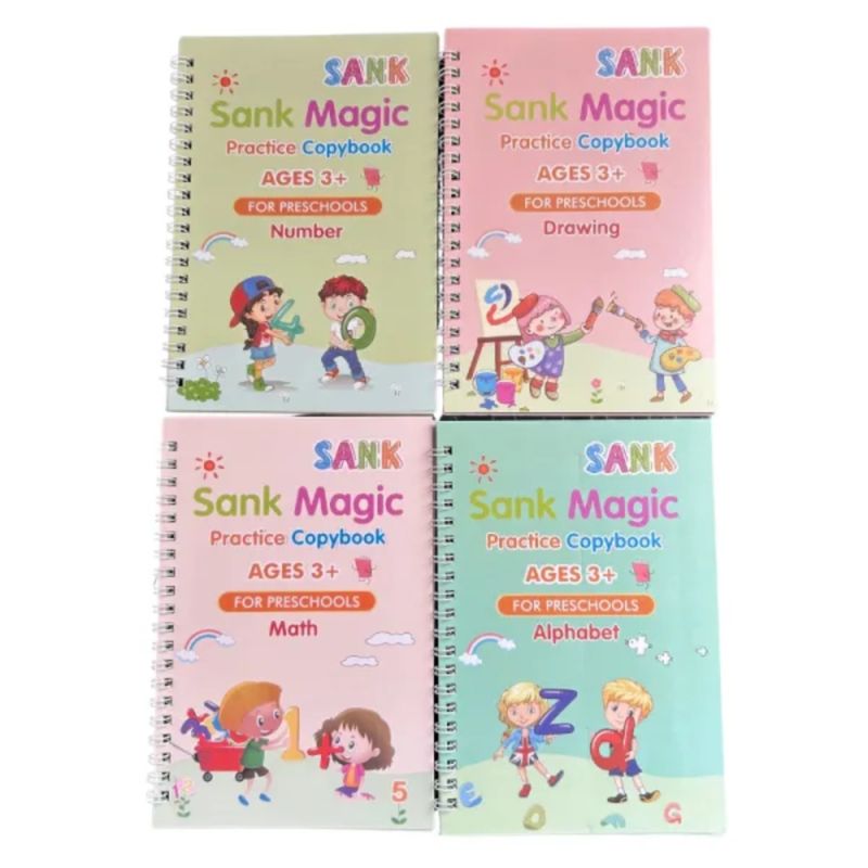 OEM - Set 4 Cuadernos Mágicos Caligrafía Reutilizables