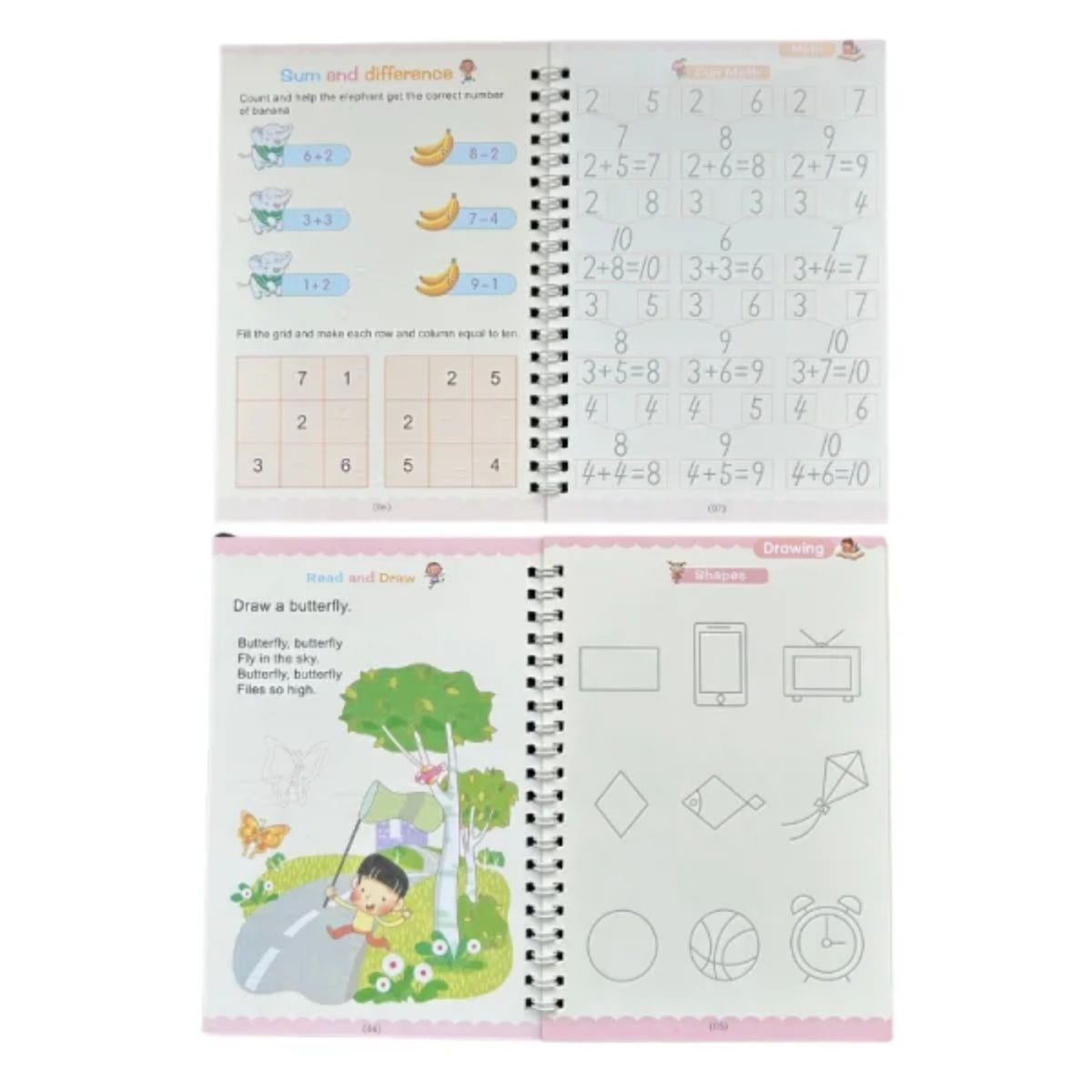 OEM - Set 4 Cuadernos Mágicos Caligrafía Reutilizables