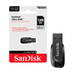 SANDISK - Pendrive USB 128GB Ultra Shift 100MB/s Mac Windows