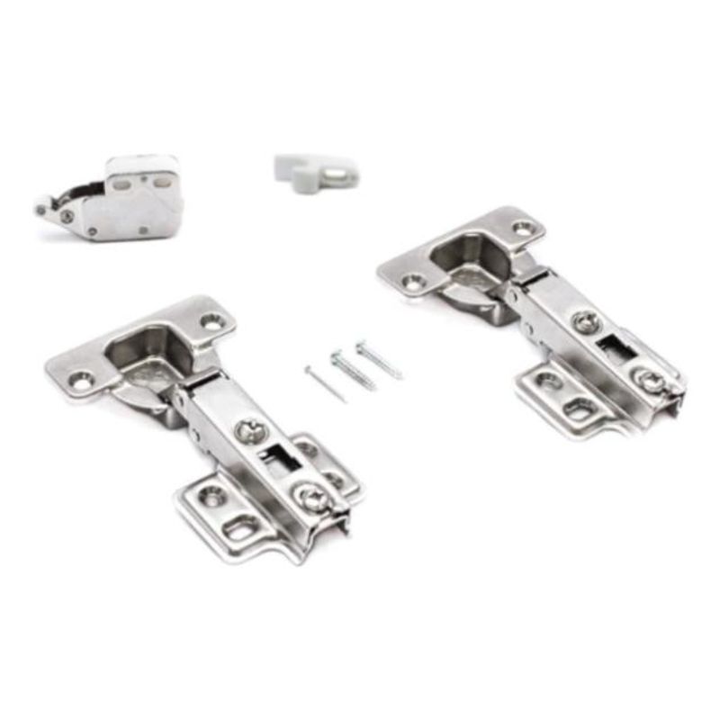 GENERICO - Bisagra Recta Push Open 35mm para Muebles Pack 16 Unid.