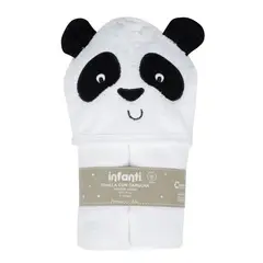 INFANTI - Toalla Capucha Panda 75x75cm