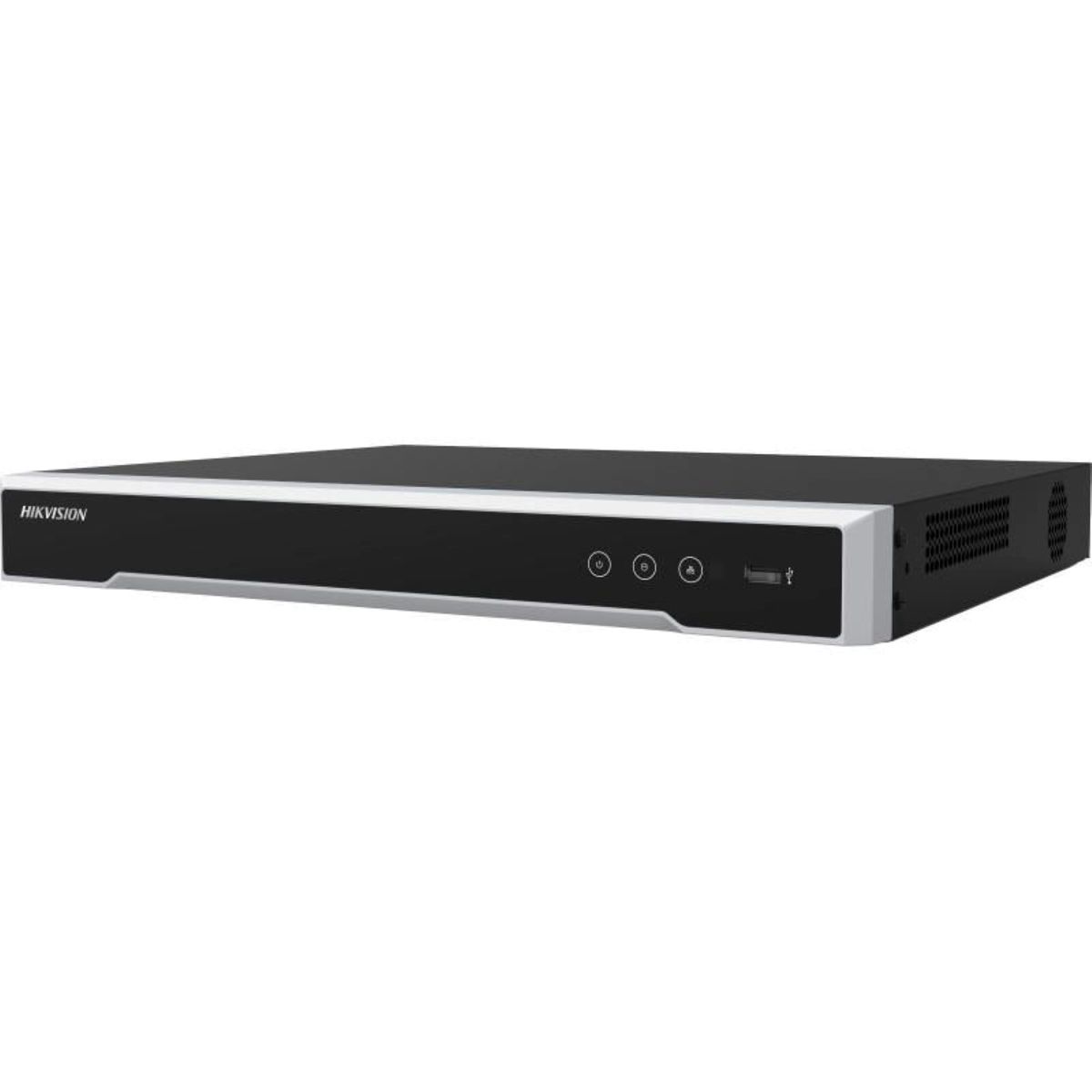 HIKVISION - NVR Hikvision de 8 Canales 8MP H265+ 2 SATA PoE 1U - Negro