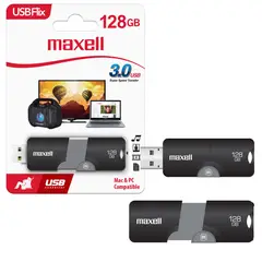 MAXELL - Pendrive USB 3.0 128GB Flix Compatible MAC y Windows