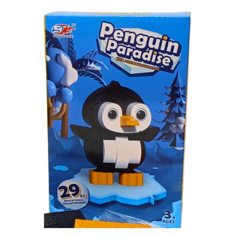 GENERICO - Bloques de Construcción de EVA 3D Pingüino 29 piezas