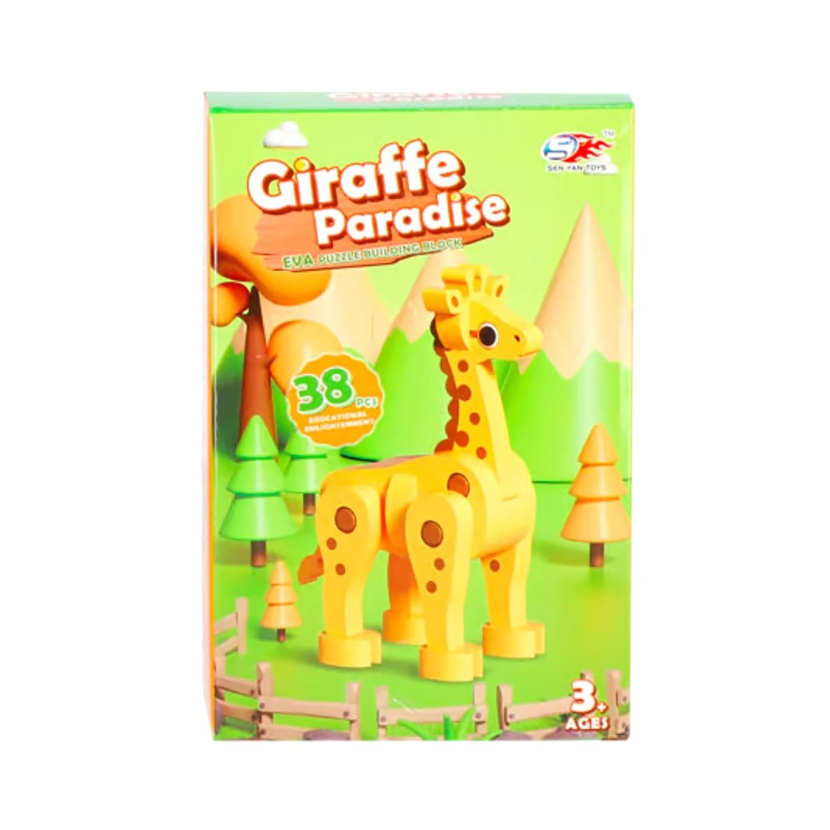 GENERICO - Bloques de Construcción de EVA 3D Jirafa 38 Pcs