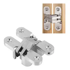 GENERICO - Bisagra Oculta Cromo Satinado para Puertas Elegantes 70kg