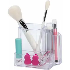GENERICO - Estuche Acrílico Organizador de Cosméticos Portátil 3 Compartimentos
