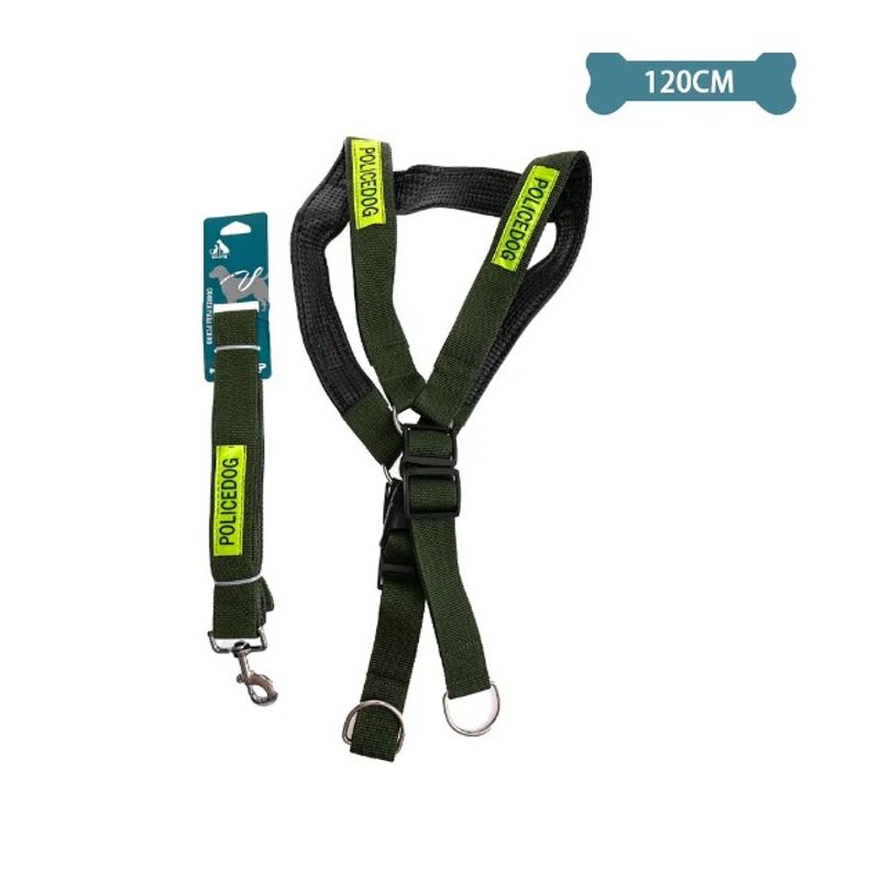 GENERICO - Set De Arnés Y Correa Police Dog 40Cm120Cm Color Aleatorio