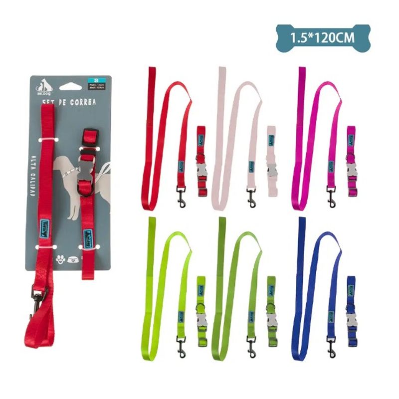 GENERICO - Set De Arnés Y Correa De Nylon 15Cm120Cm Color Aleatorio