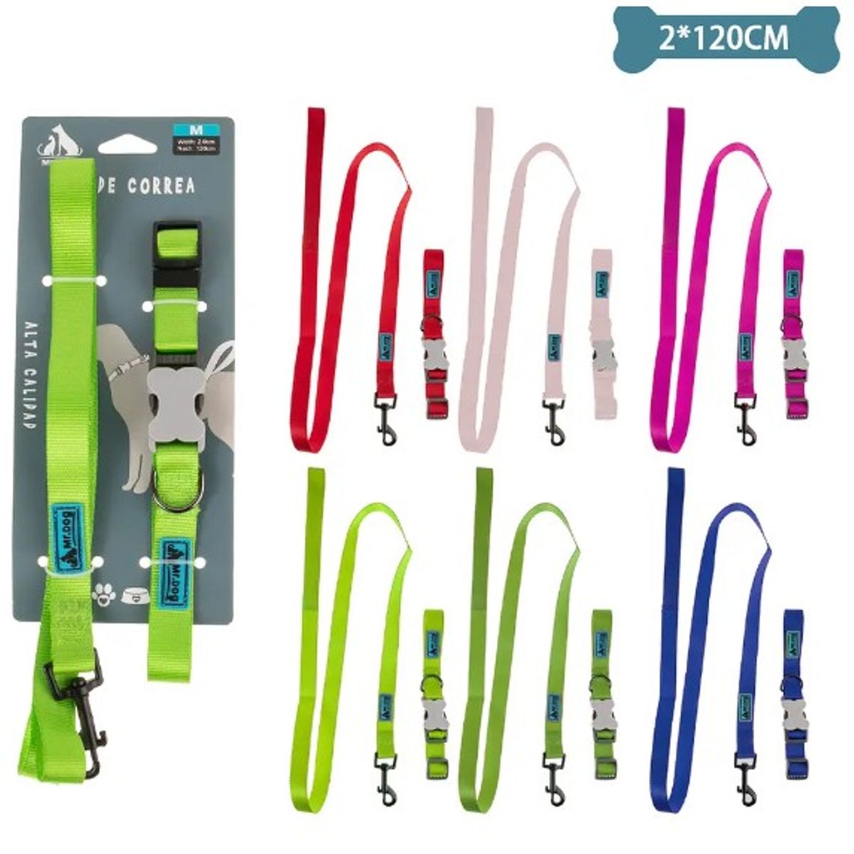 GENERICO - Set De Arnés Y Correa De Nylon 20Cm120Cm Color Aleatorio