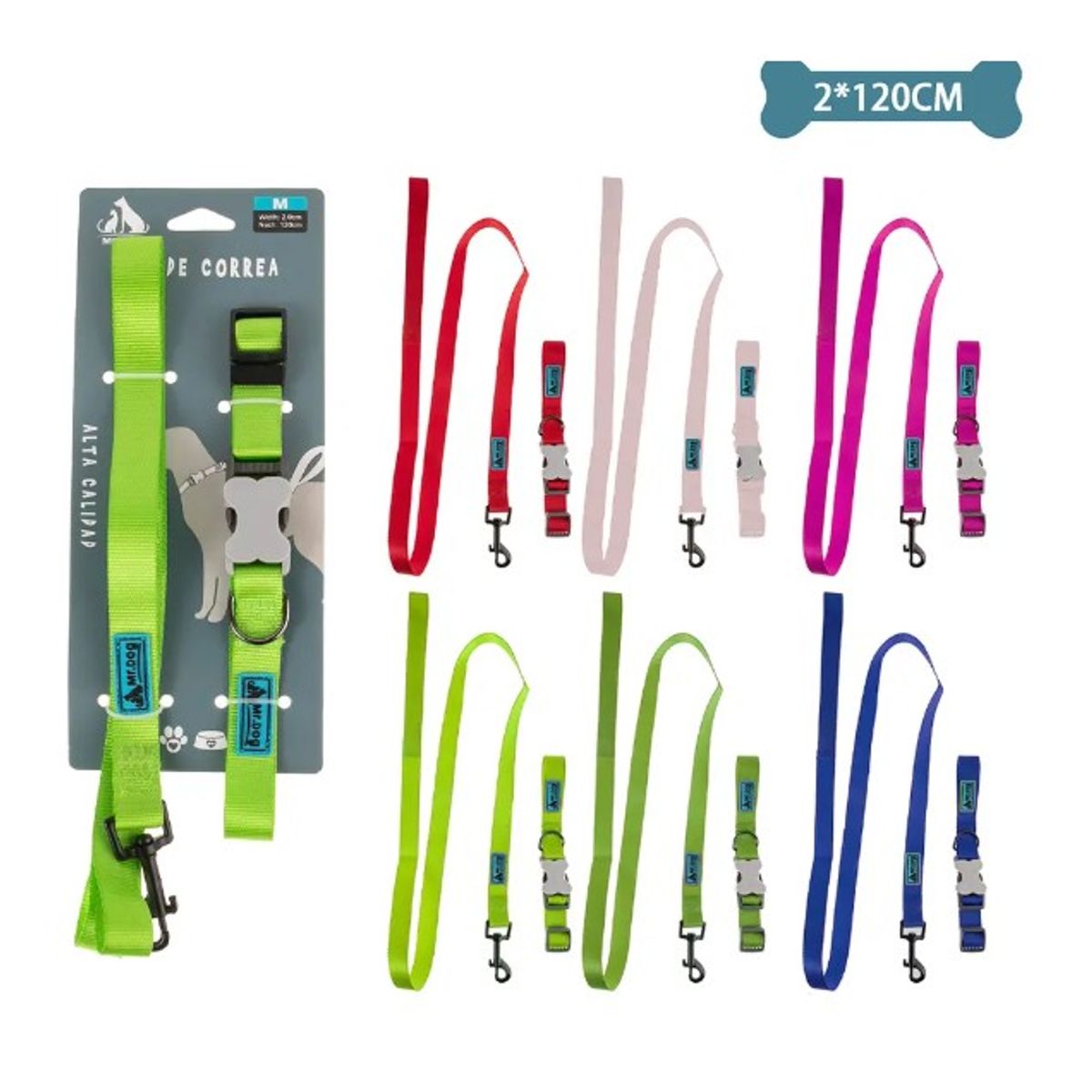 GENERICO - Set De Arnés Y Correa De Nylon 20Cm120Cm Color Aleatorio