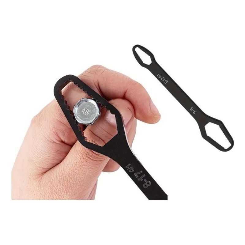 GENERICO - Llave Torx Doble Cabeza Ajustable 3-17 mm Resistente a Óxido