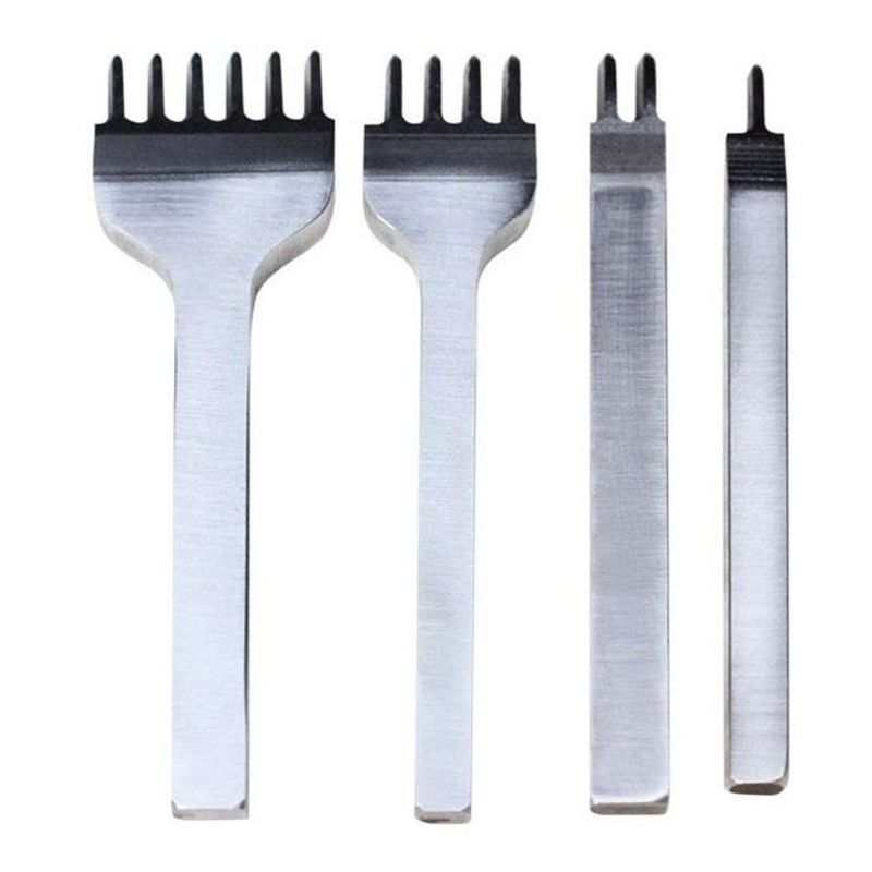 GENERICO - Tenedor Marcador para Cuero con Dientes de Precisión 4mm