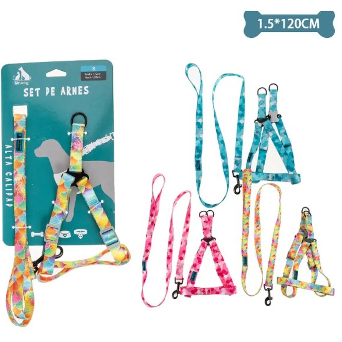 GENERICO - Set De Arnés Y Correa 15Cm120Cm Color Aleatorio