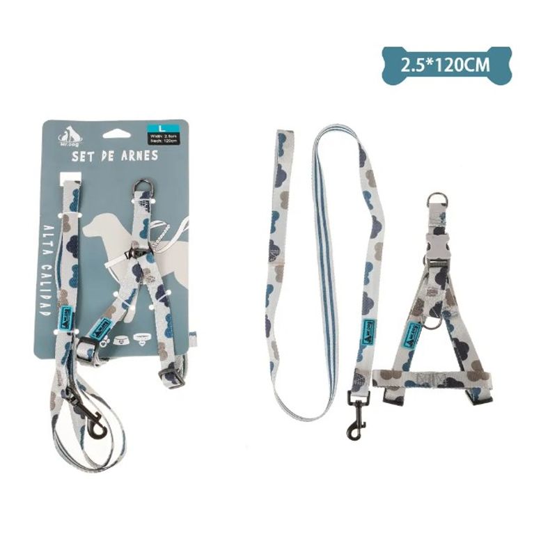 GENERICO - Set De Arnés Y Correa De Nylon 25Cm120Cm