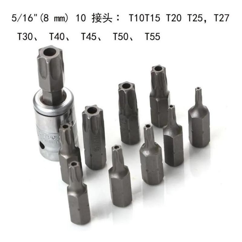 GENERICO - Set Completo de Dados Torx con 34 Piezas Resistentes