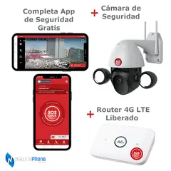 GENERICO - Pack Router 4g Wifi + Cámara de Seguridad Ext + App de Seguridad