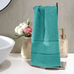 DOHLER - Set de 6 Toallar para bordar Torino II turquesa 30cm x 45cm Döhler Torino II