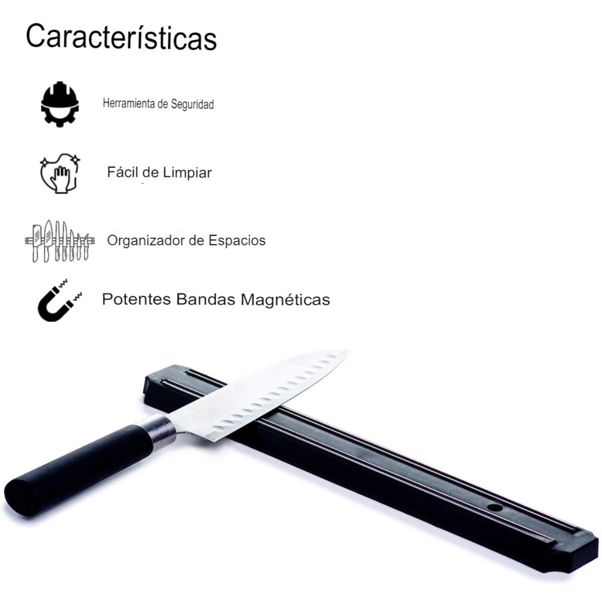 GENERICO - Barra Imantada para Cuchillos 50 cm