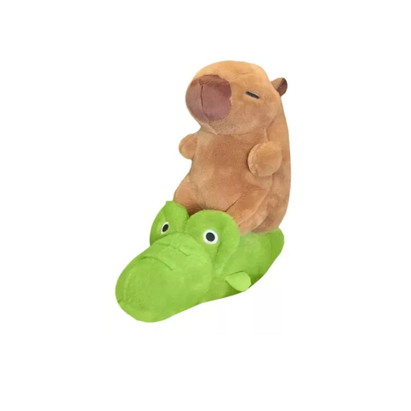 GENERICO - Peluche Capibara Acompañado Con Un Cocodrilo Kawaii